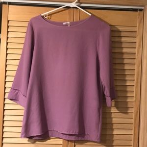 Purple blouse 3/4 sleeves